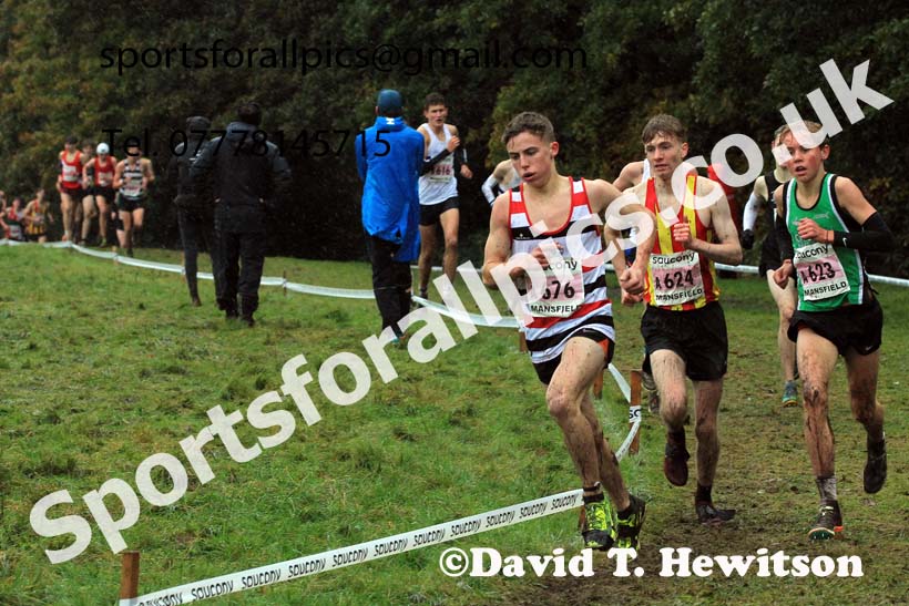 Mens Under-17s 2023 National Cross Country Relays, Berry Hill Park, Mansfield.  Photo: David T. Hewitson/Sports for All Pics